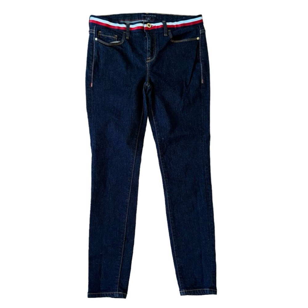 TOMMY HILFIGER Denim Blue Jeans 5 Pocket Raleigh High Rise Inseam 29" Size 4